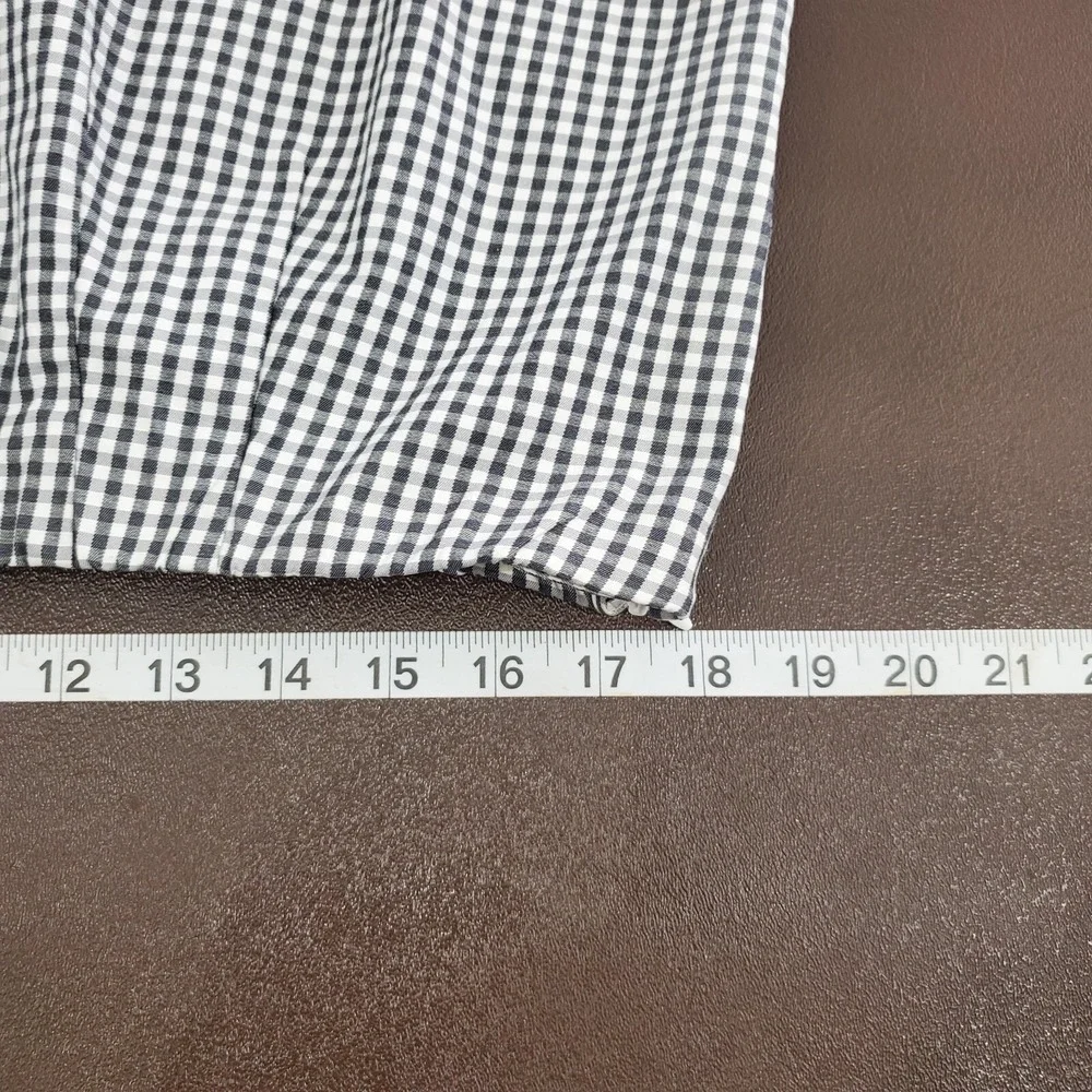 Coldwater Creek Womens Pants‎ Size 16 Plaid Cotton Spandex Black White Checkered - Picture 10 of 13